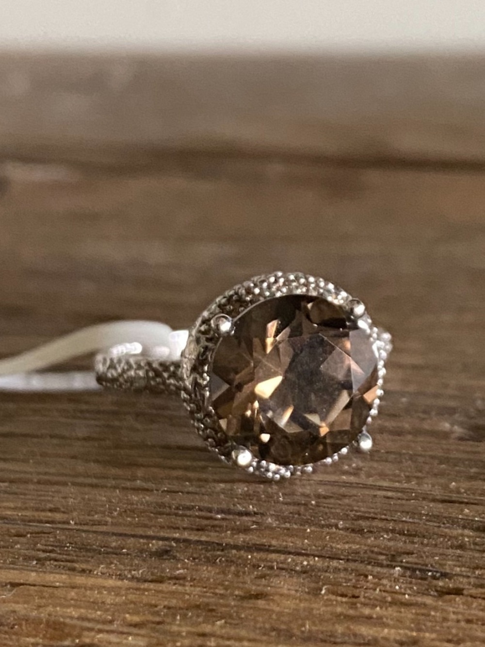 Astonishing 3.01 Carat tw Smokey Topaz ring 7